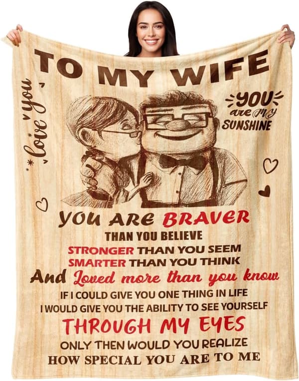 Mother's Day Throw Blanket for Wife - Romantic Gift 50