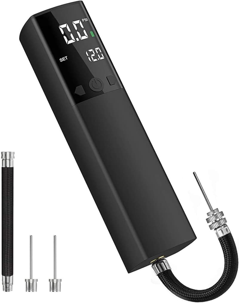 Portable Electric Ball Pump with Pressure Gauge & LCD Display