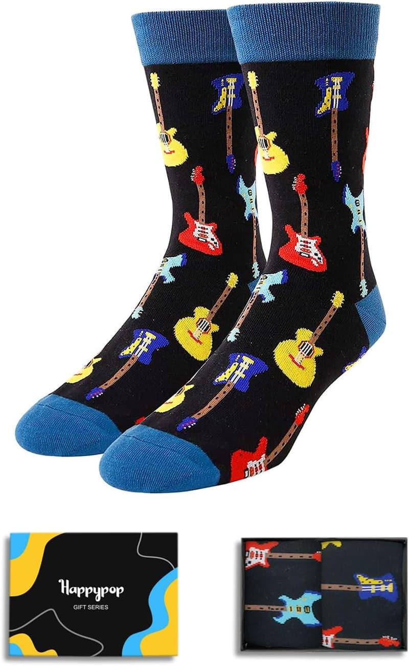 Music Note Socks for Men - Novelty Gifts for Music Lovers
