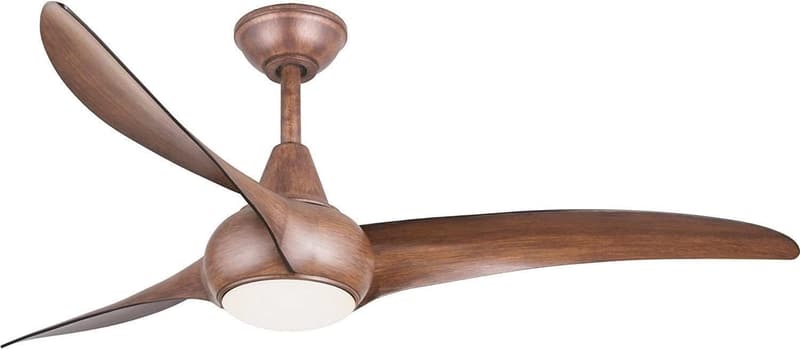 52-Inch Brown Koa Ceiling Fan with LED Light Kit