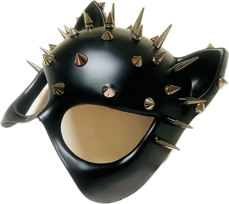 Halloween Cat Woman Costume with Spiky Masquerade Mask