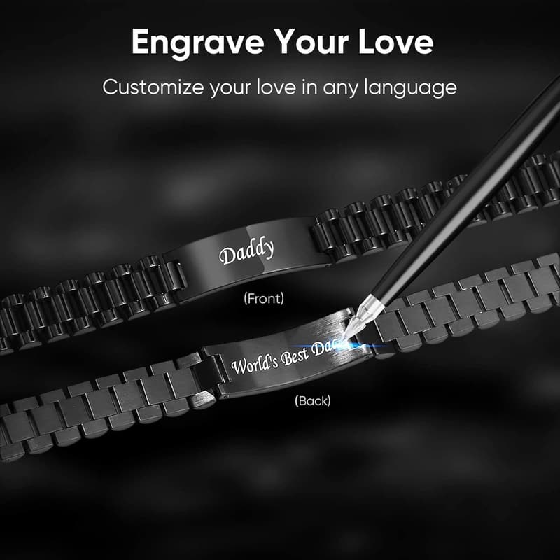 Personalized Stainless Steel Watch Band for Men