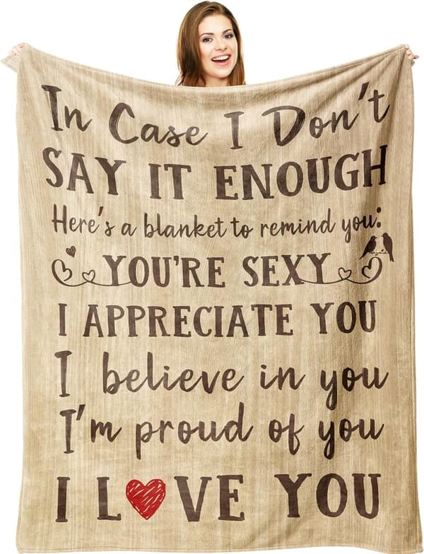 Valentine's Day Love Blanket for Couples, 50'' x 60''
