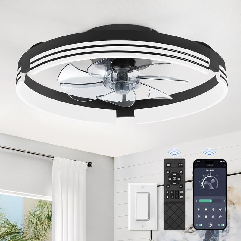 20-Inch Dimmable Ceiling Fan with Lights and Remote