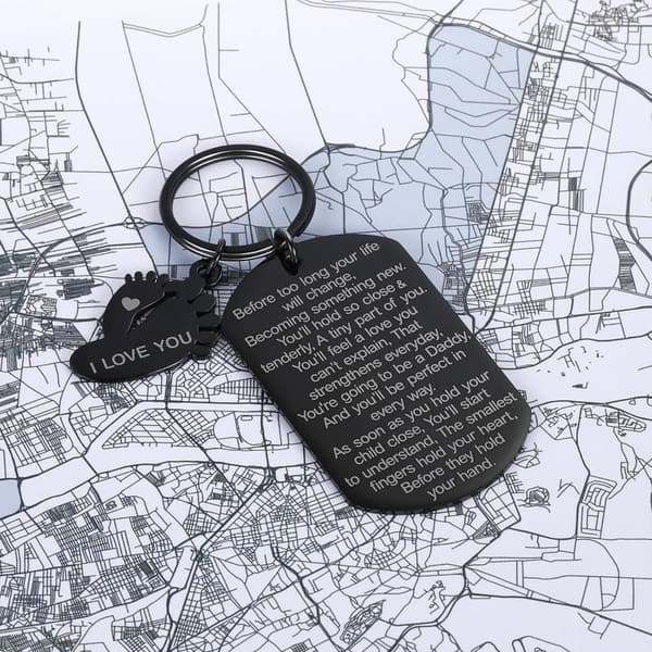 New Dad Keychain – Gift for Expecting Fathers