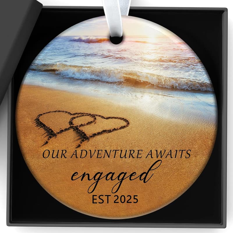 2025 Engagement Ornament for Couples - Just Engaged Gift