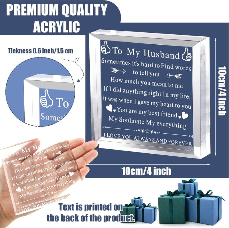 Anniversary Keepsake for Him - I Love You Gift for Boyfriend