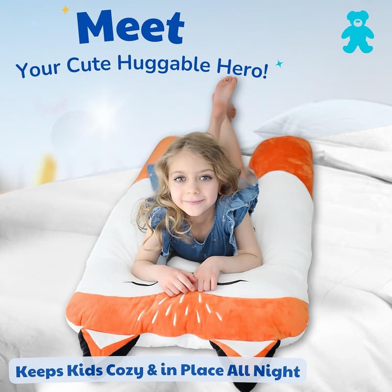Kids' Plush U-Shape Fox Body Pillow - Soft, Washable Cuddle Gift
