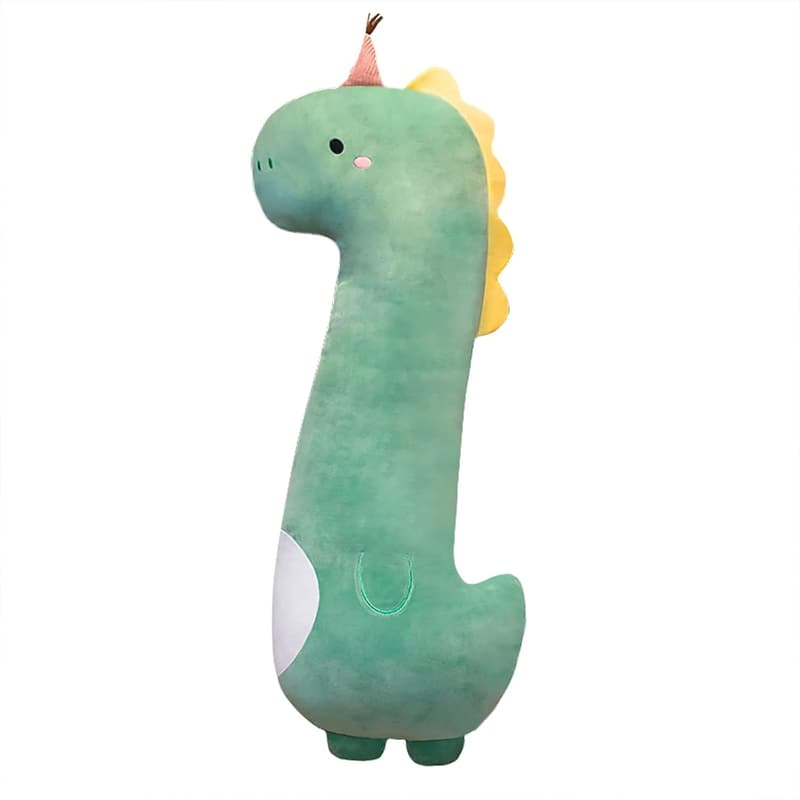 Cute Green Dinosaur Plush Pillow for Kids - 35.4