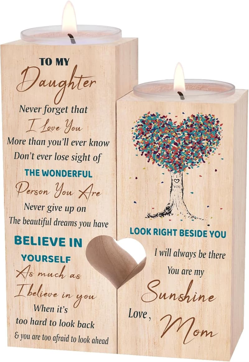 To My Daughter Candle Holders - Perfect Gift for Mother's Day