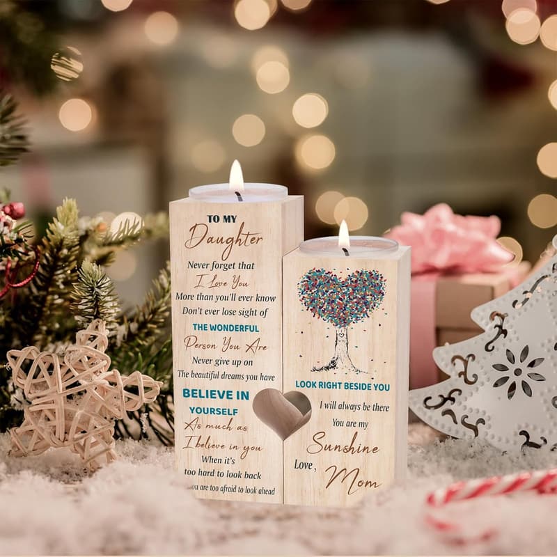 To My Daughter Candle Holders - Perfect Gift for Mother's Day