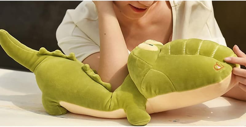 Alligator Plush Pillow Toy for Kids, Birthday or Christmas Gift