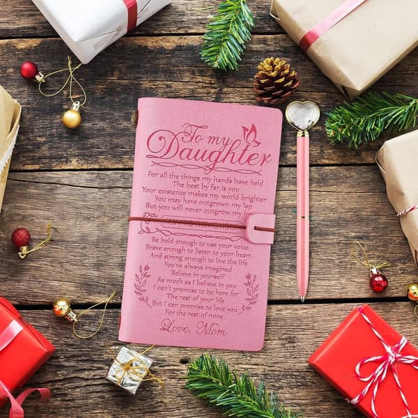 Daughter Graduation Leather Journal with Diamond Pen Set