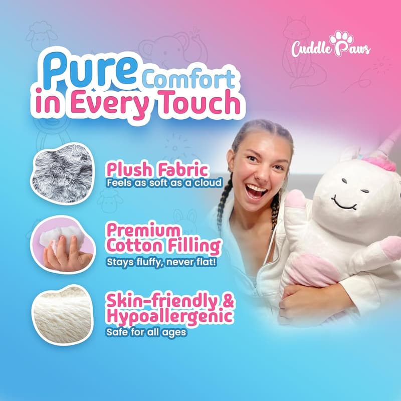 Unicorn Body Pillow – Soft Plush Toy for Kids (23 Inches)