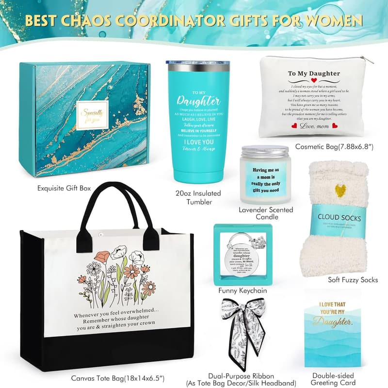 Daughter Tote Bag Keychain - Gift for Mom's Daughter