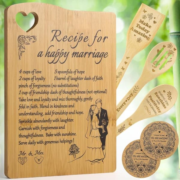 Anniversary Cutting Board Set for Couples