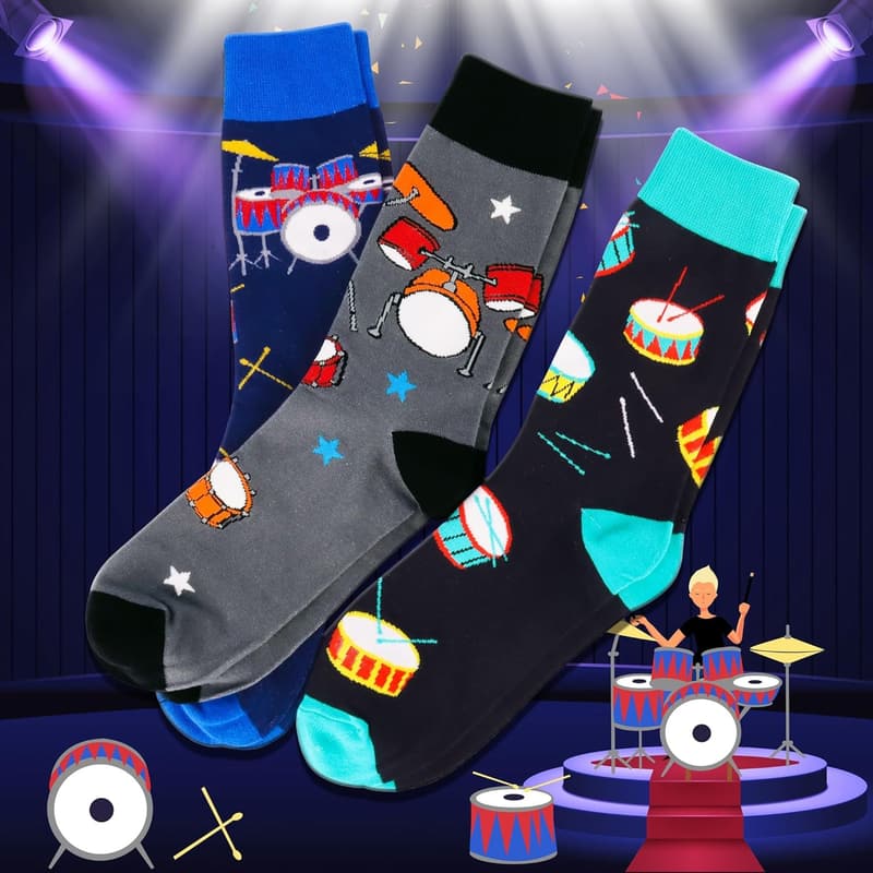 Funny Funky Dress Socks for Men - Great Gifts for Dad & Grandpa