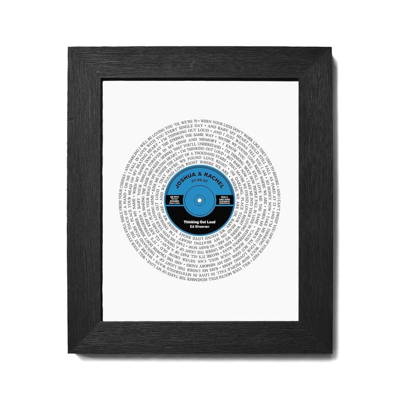 1st Anniversary Personalized First Dance Song Print