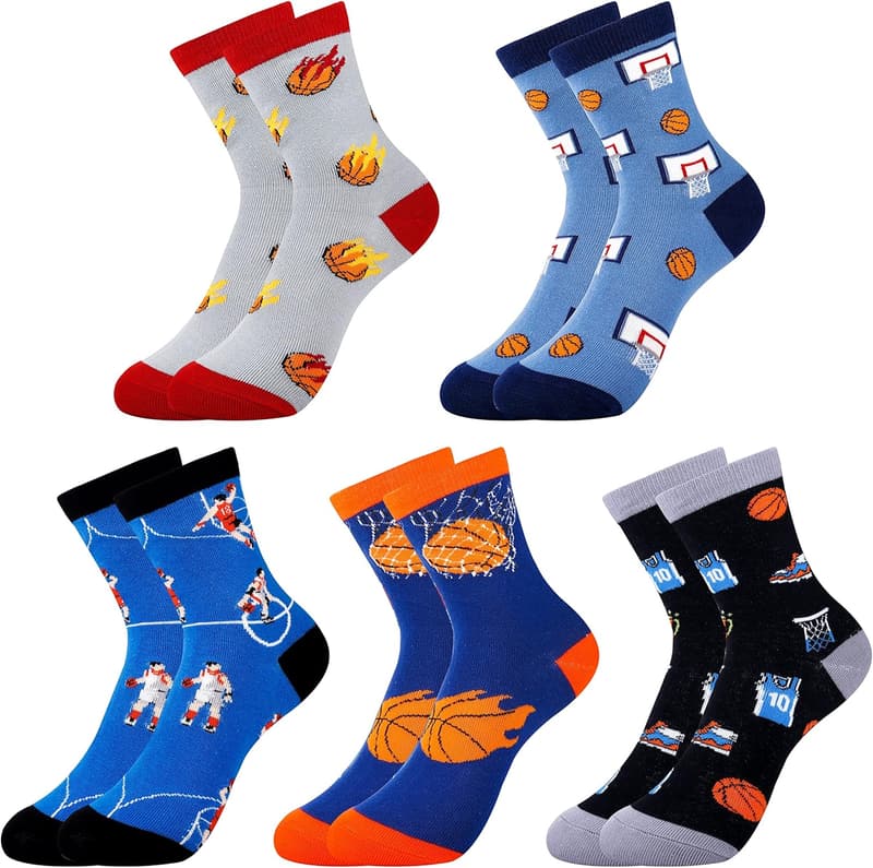 Boys' Sports Socks Gift Set for Ages 8-12