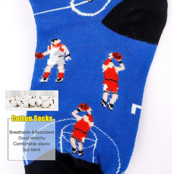 Boys' Sports Socks Gift Set for Ages 8-12
