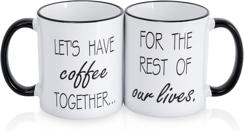 Engagement Gift: Couple Mugs Set for Him and Her