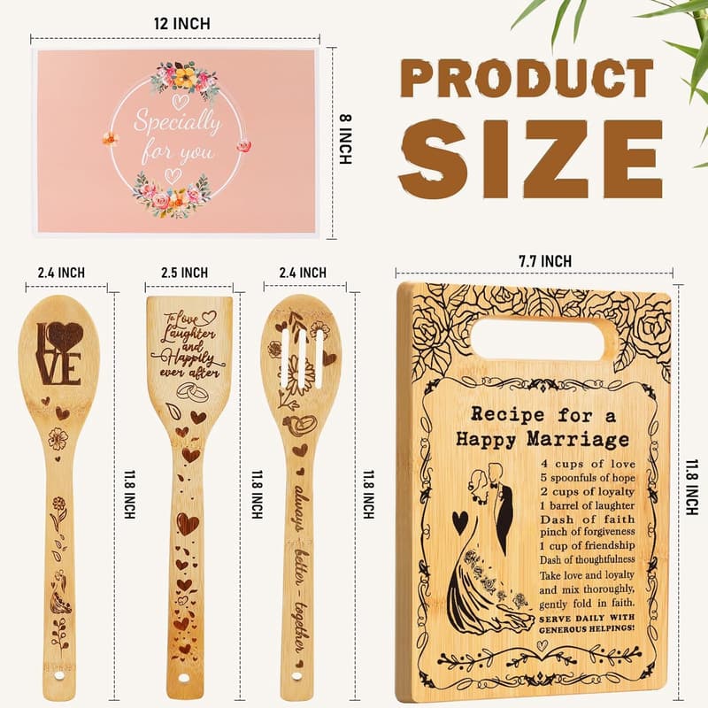 Personalized Cutting Board Set for Couples' Wedding Gift