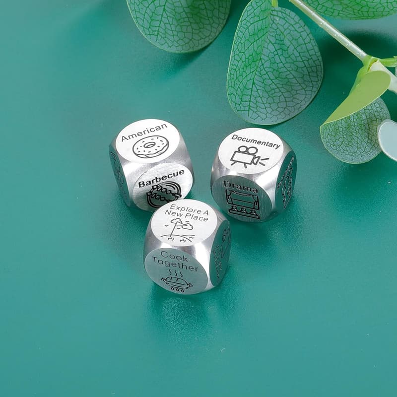 6 Year Anniversary Food Dice Iron Gifts for Couples