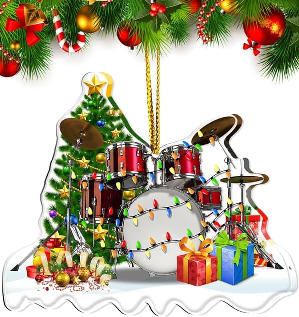 Christmas Drum Ornament for Drummer Men - Player Keepsake