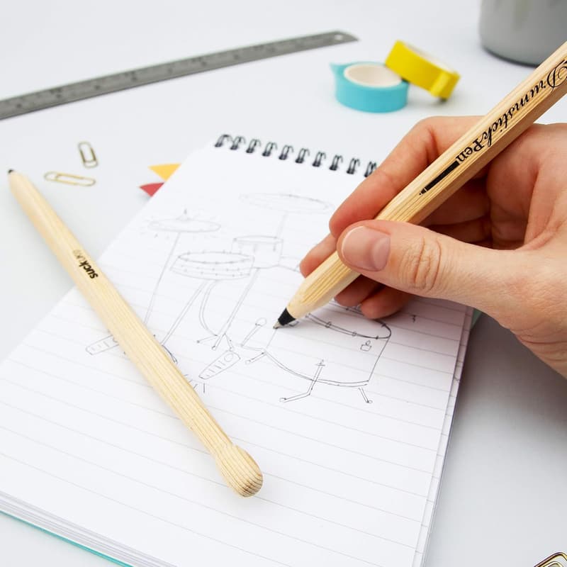 Novelty Drumstick Ballpoint Pens Set - Black