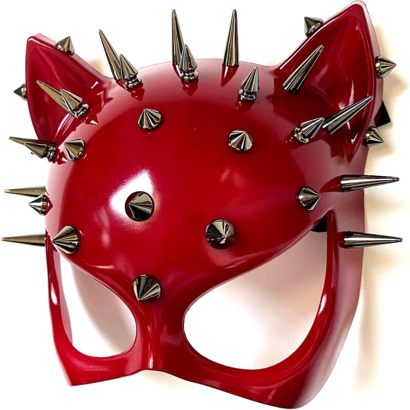 Halloween Spiky Black Cat Masquerade Cosplay Mask