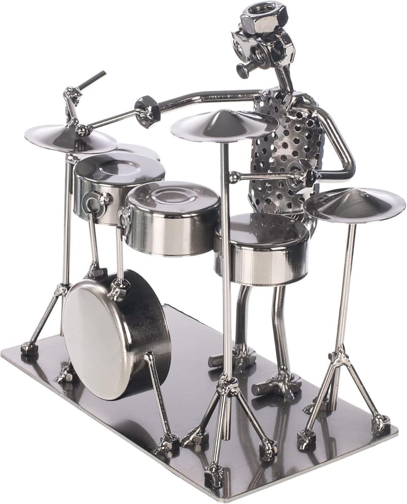 Silver Drummer Figurine Decoration - 7.3