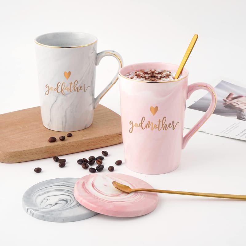 Godparents Proposal Coffee Mug Gift with Box, 14 oz