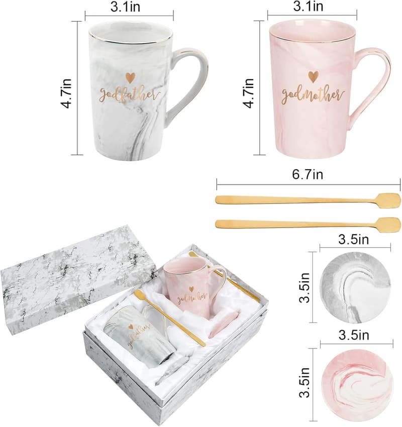 Godparents Proposal Coffee Mug Gift with Box, 14 oz