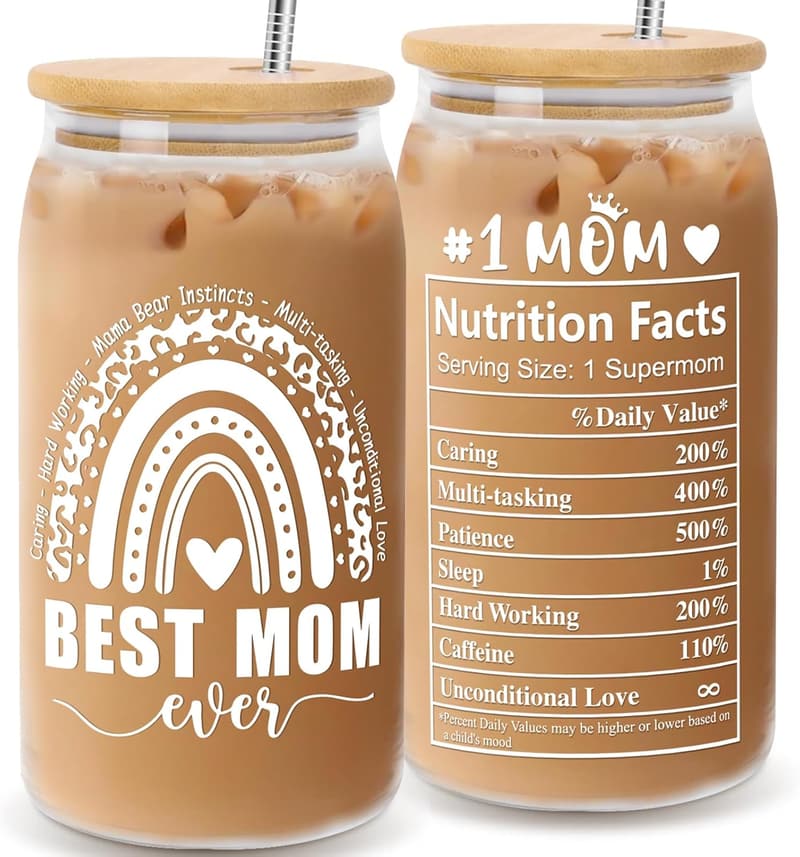 Personalized 16oz Can Glass for Mom on Mother's Day
