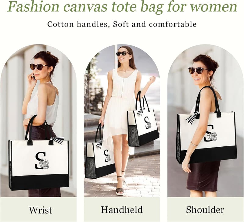 Birthday Personalized Canvas Tote Bag for Women