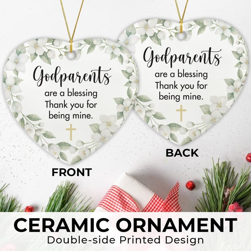 Godparents Proposal Gift - Ceramic Christmas Ornaments