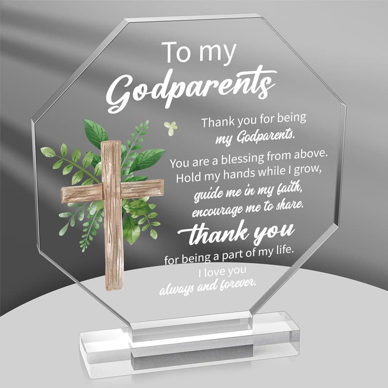 Godparents Gift – Acrylic Thank You Keepsake for Women