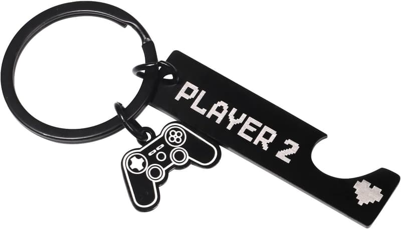 Gamer Couple Keychain - Player 1 & Player 2 Gift