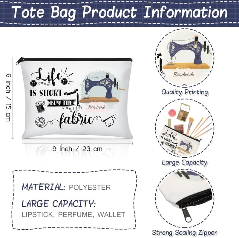 Sewing Gifts for Quilters: Canvas & Cosmetic Tote Bags