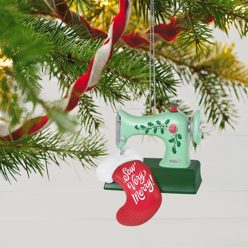 Sewing Machine Christmas Ornament 2023 for Crafters