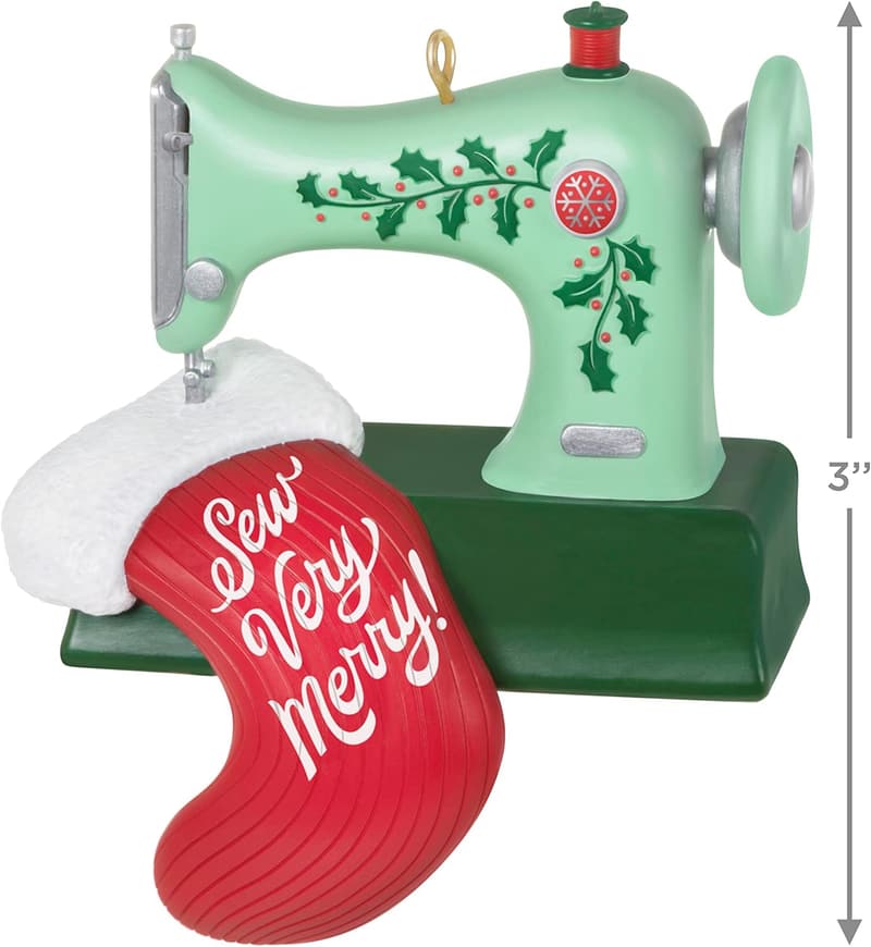 Sewing Machine Christmas Ornament 2023 for Crafters
