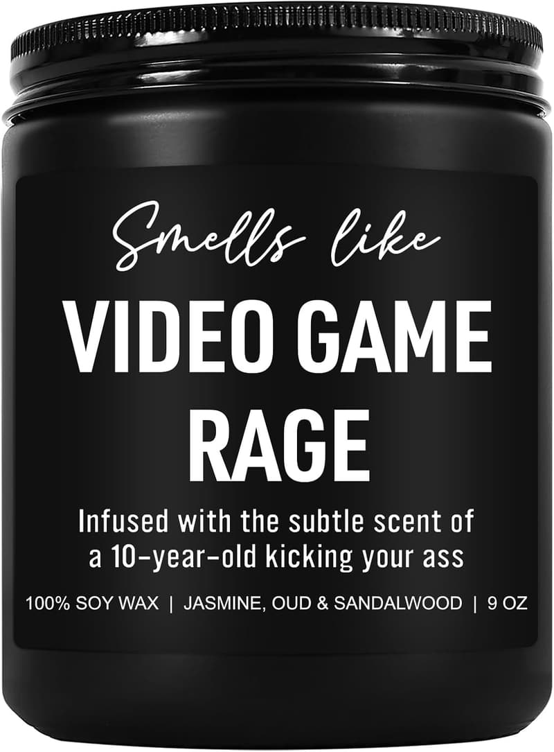 Gamer Rage Candle - 9 oz Gift for Men, Dad, or Boyfriend