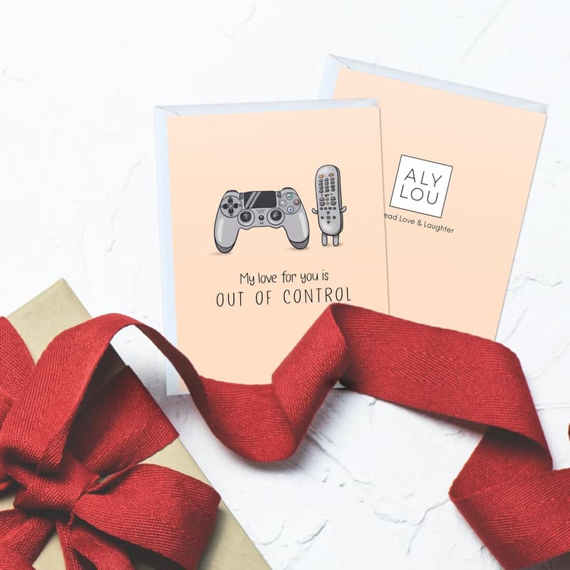 Video Game Anniversary Card for Couples - Thank You & Birthday