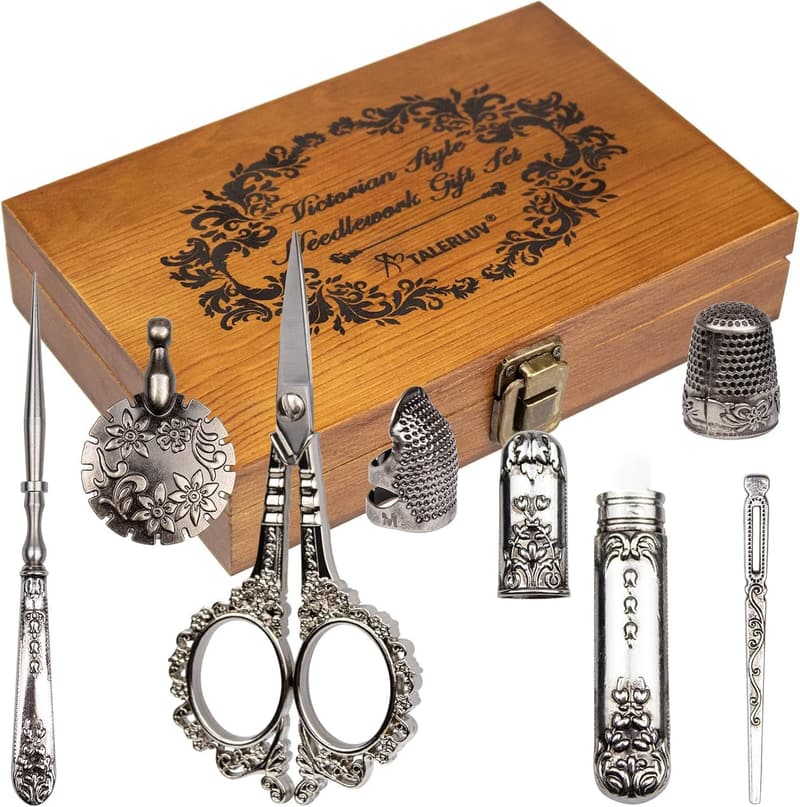 Victorian Embroidery Scissors Kit for Sewing & Knitting