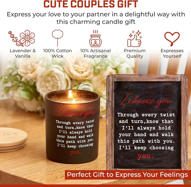 Birthday & Anniversary Vanilla & Lavender Soy Candle with Gift Box