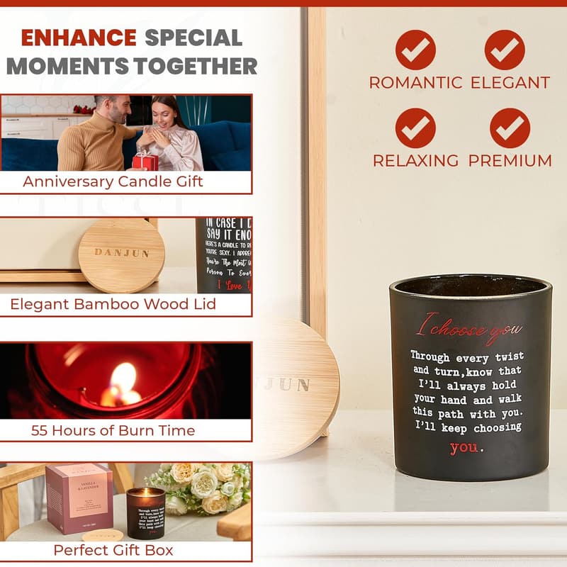 Birthday & Anniversary Vanilla & Lavender Soy Candle with Gift Box