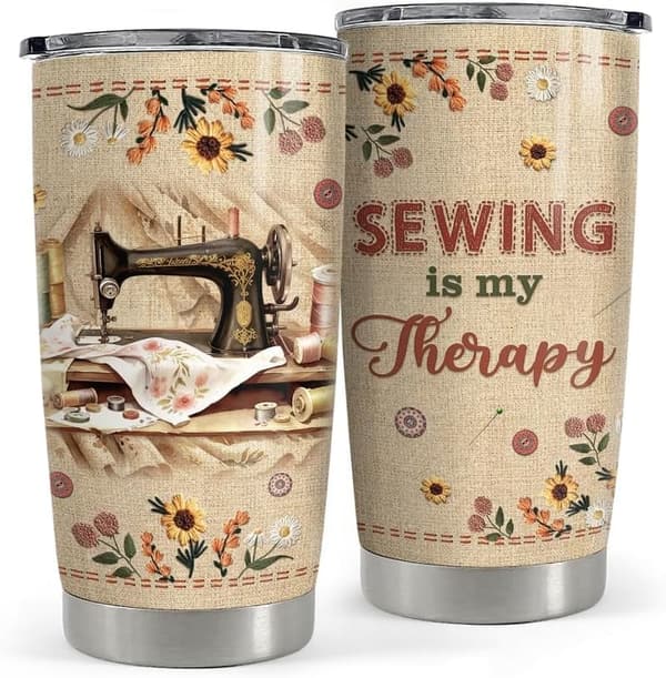 Sewing Travel Mug 20oz Stainless Steel - Great for Women