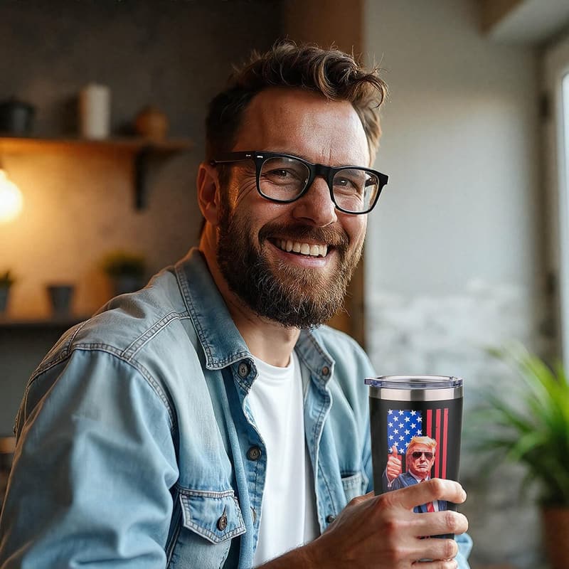 20oz Trump Tumbler for Husband's Anniversary or Birthday