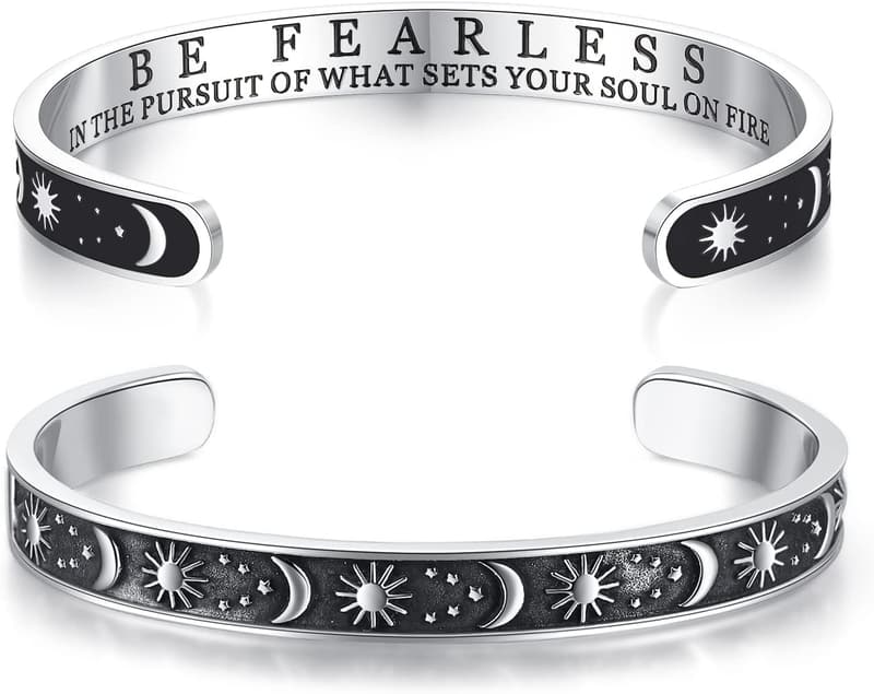 Personalized Stainless Steel Inspirational Bracelets for Women