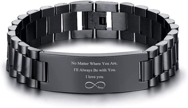 Personalized Stainless Steel Watch Band for Men
